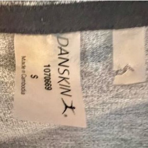 Danskin Gray Cowl Neck Sweater w/ Asymmetrical Design w/Button Closure - Picture 3 of 3